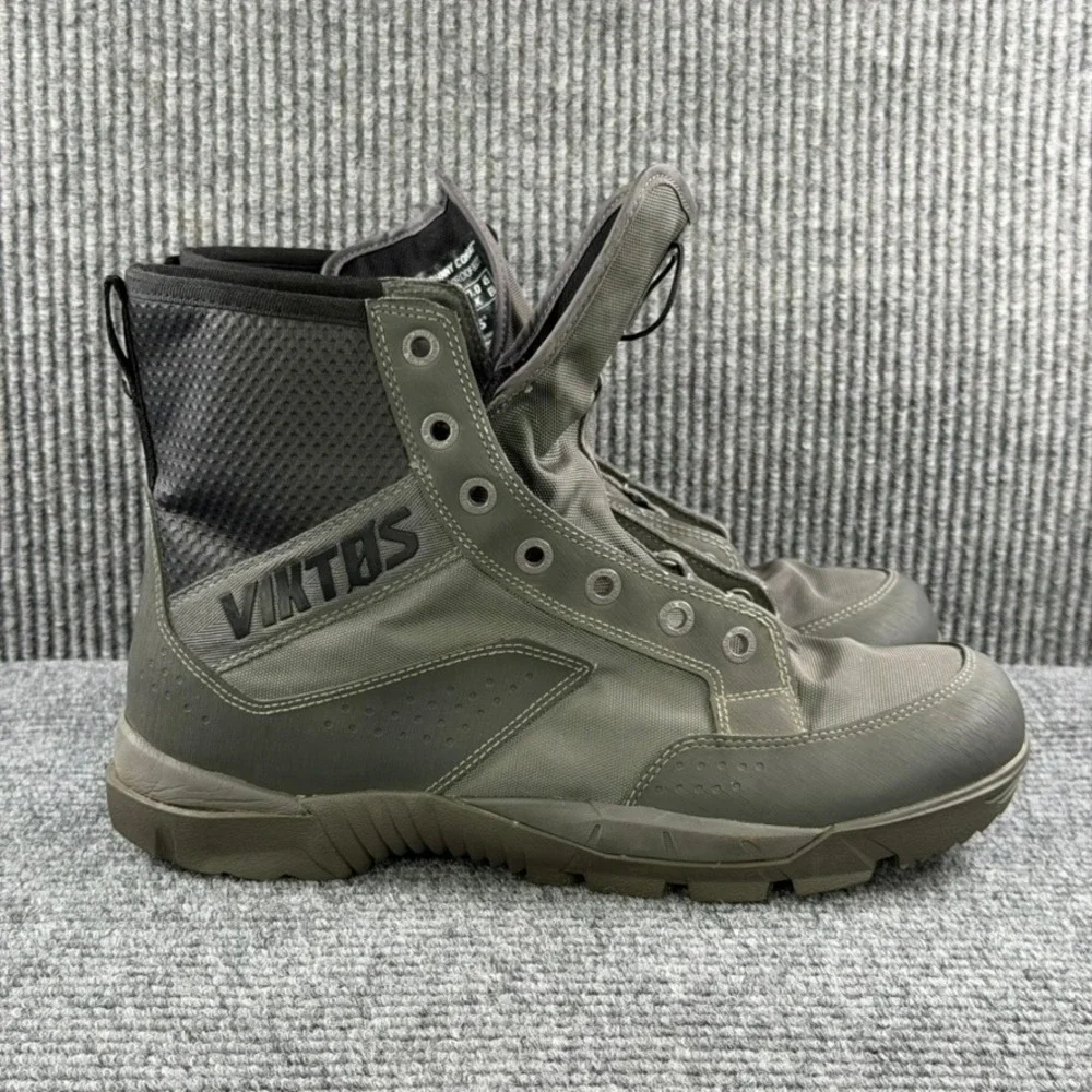 Viktos Johnny Combat Waterproof Boots Mens 11 Ranger Green Tactical No Laces